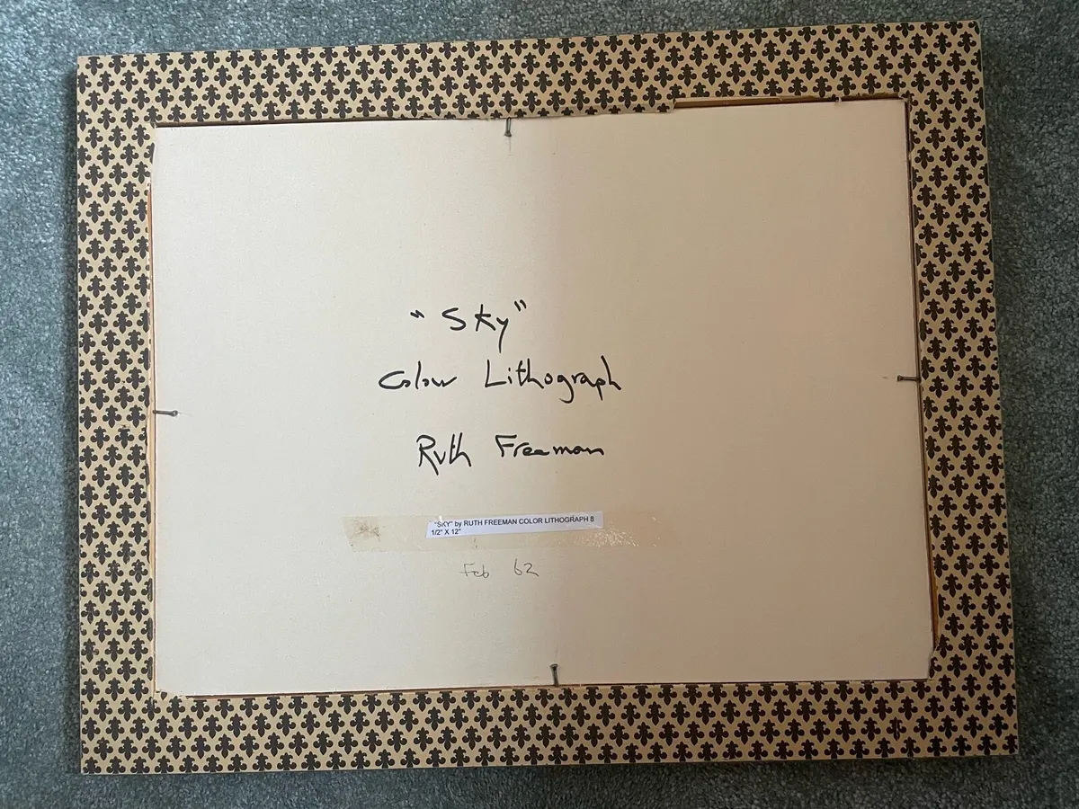 Framed Lithograph - SKY by Ruth Freeman 1962 - Image 3