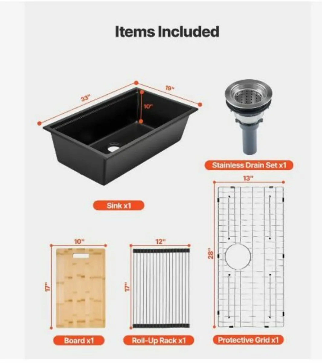 84 cm Granite Kitchen Sink - Image 2