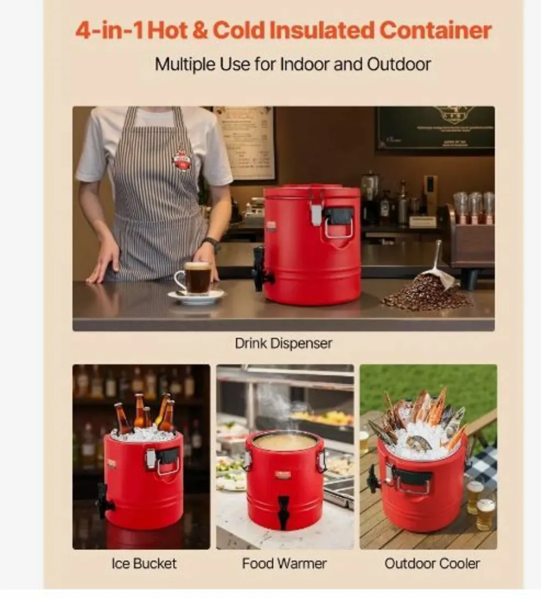 Insulated Beverage Dispenser for Hot & Cold Drinks - Image 2