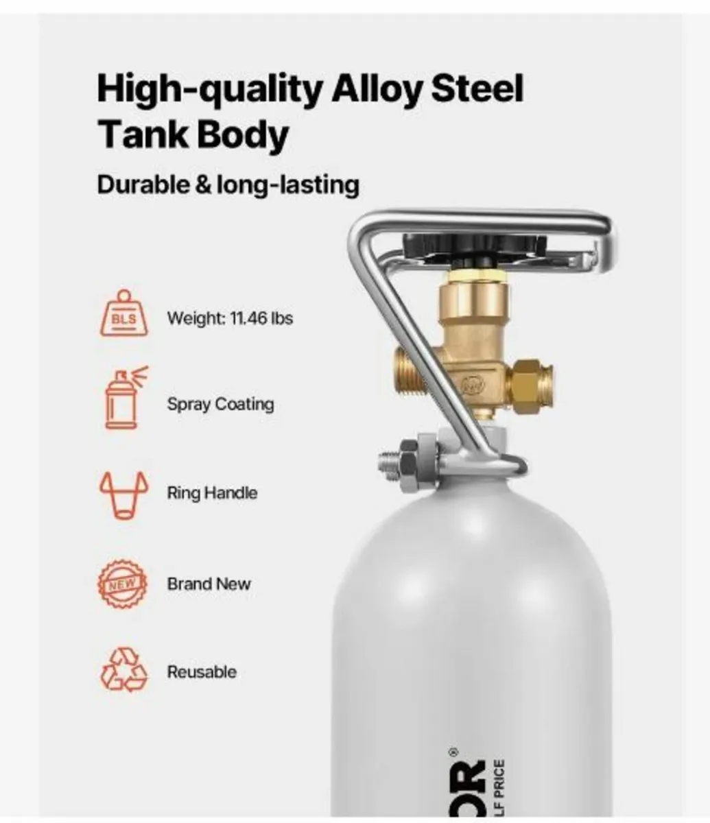 CO2 Tank 4.41 lbs Alloy Cylinder - Image 2