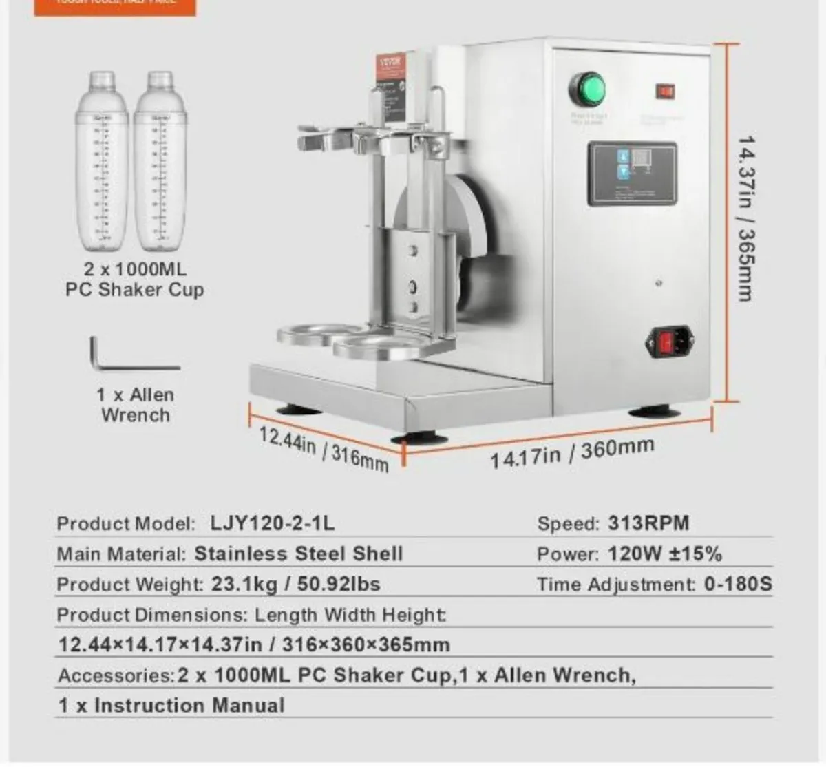 Milkshake Maker Machine 120W Electric - Image 4