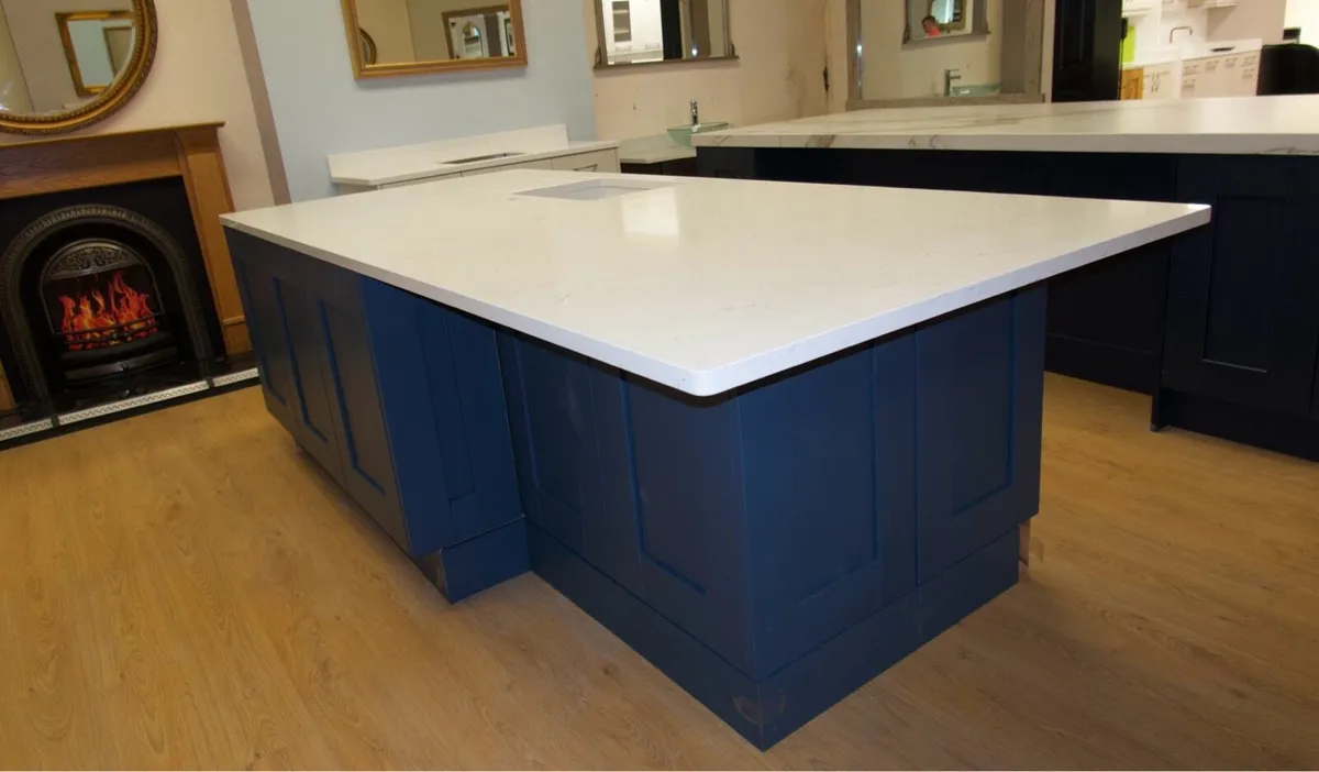 Carrara Quartz Worktop with Ceramic Sink - Image 1