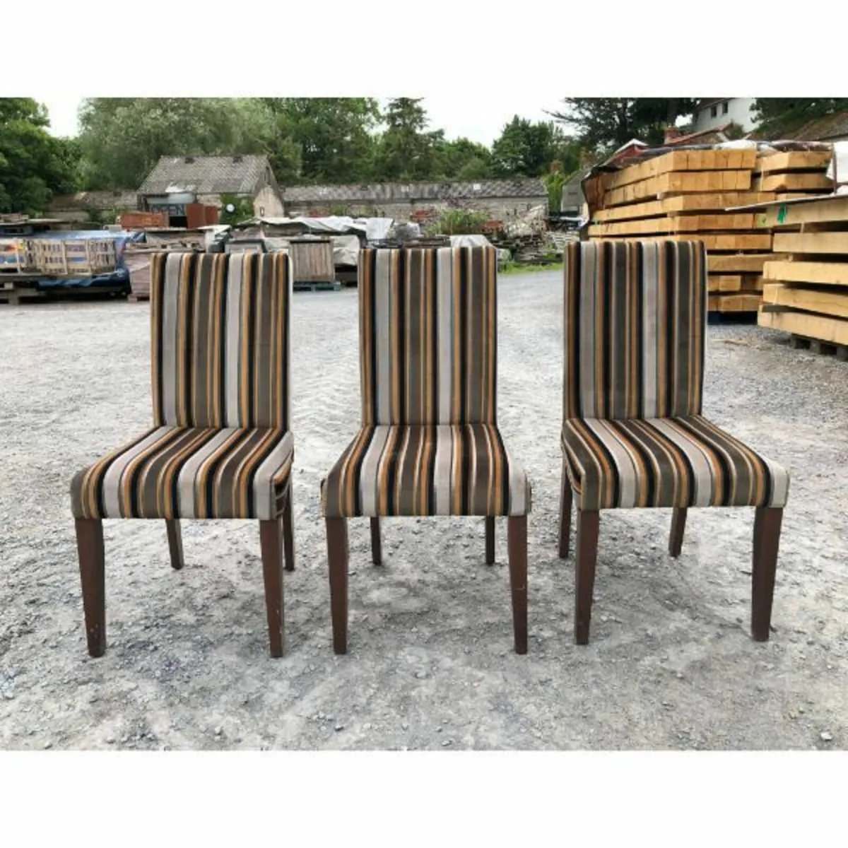 Chairs – Striped – Set of 3 – KAS103 - Image 2