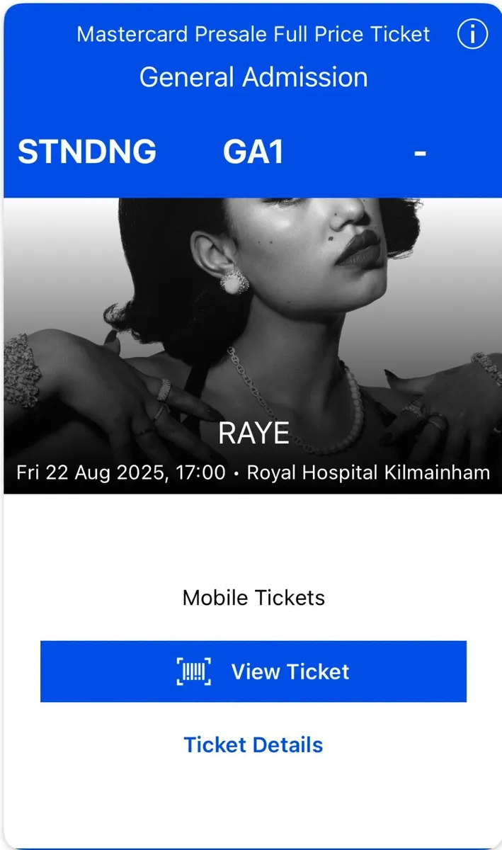 Raye Concert tickets - Image 1