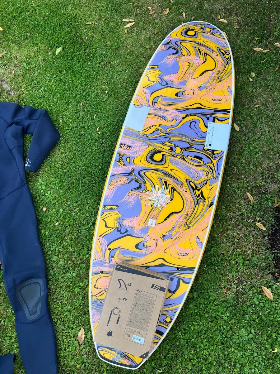 Surfboard & wetsuit - new - Image 2