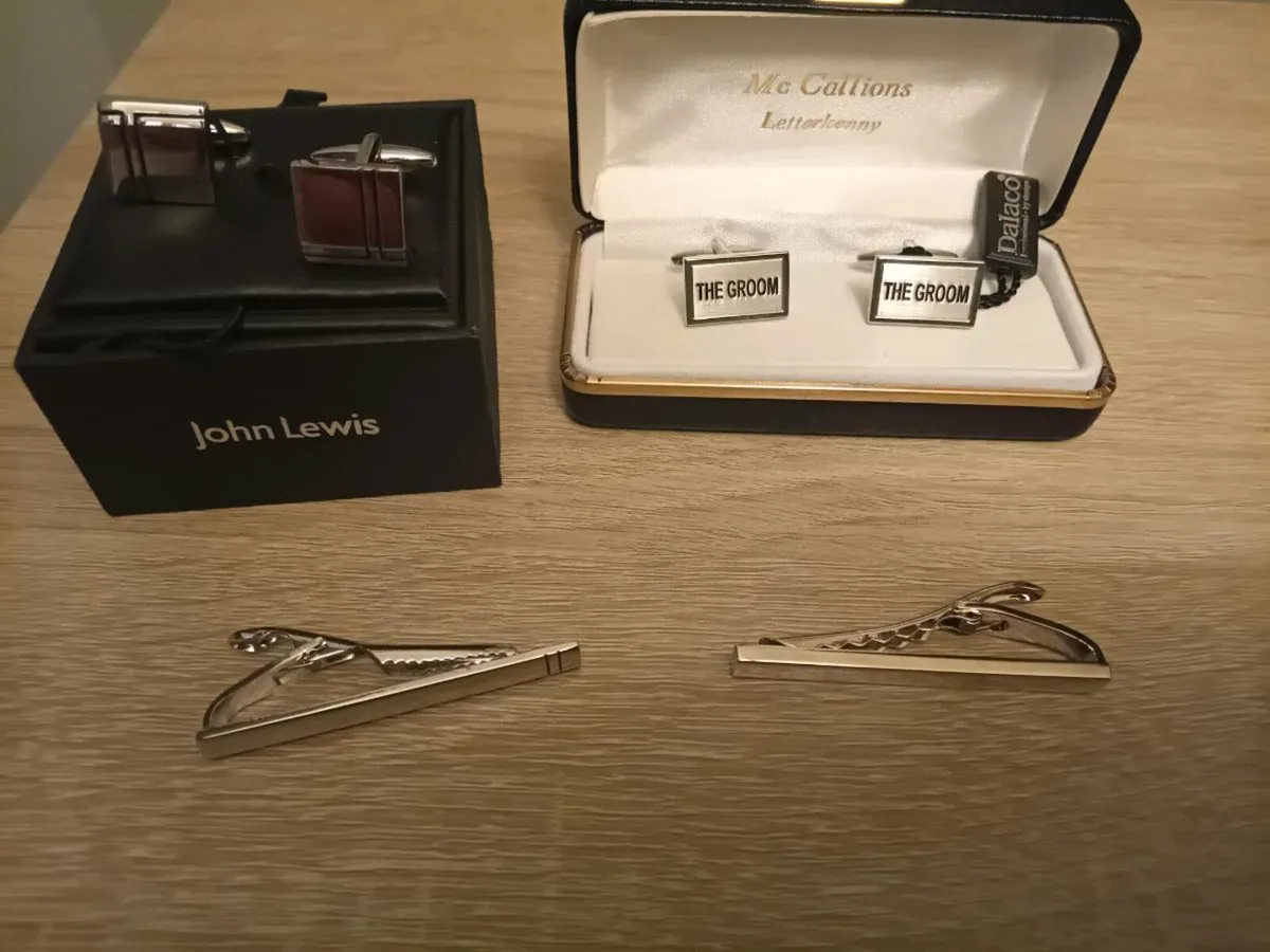 Cufflinks and tie pins