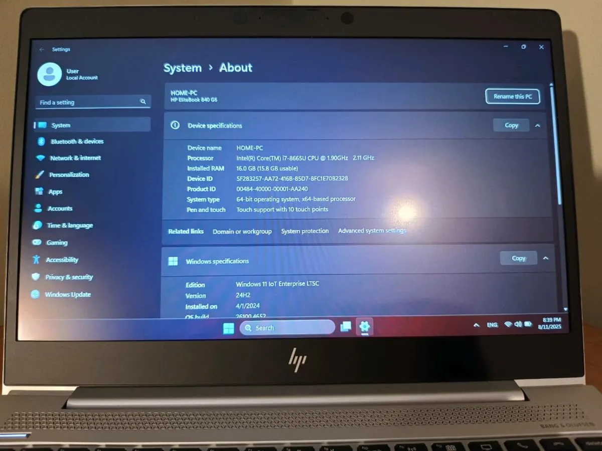 Laptop HP Elitebook 840G6 - Image 2