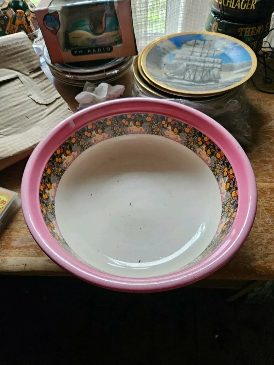 Vintage Large Decorative Bowl - Image 1