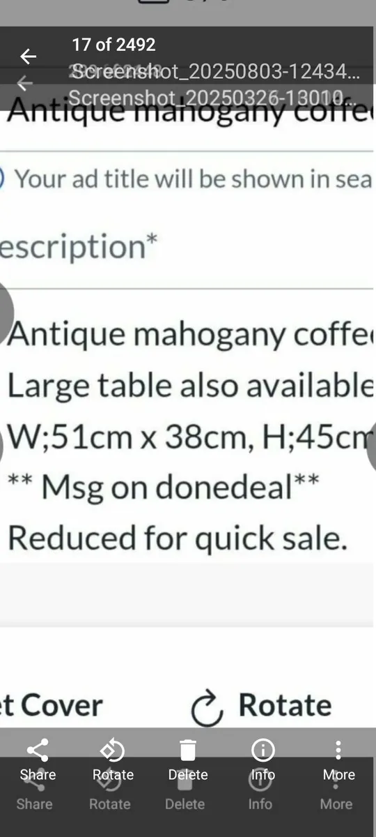 Antique mahogany side table - Image 3
