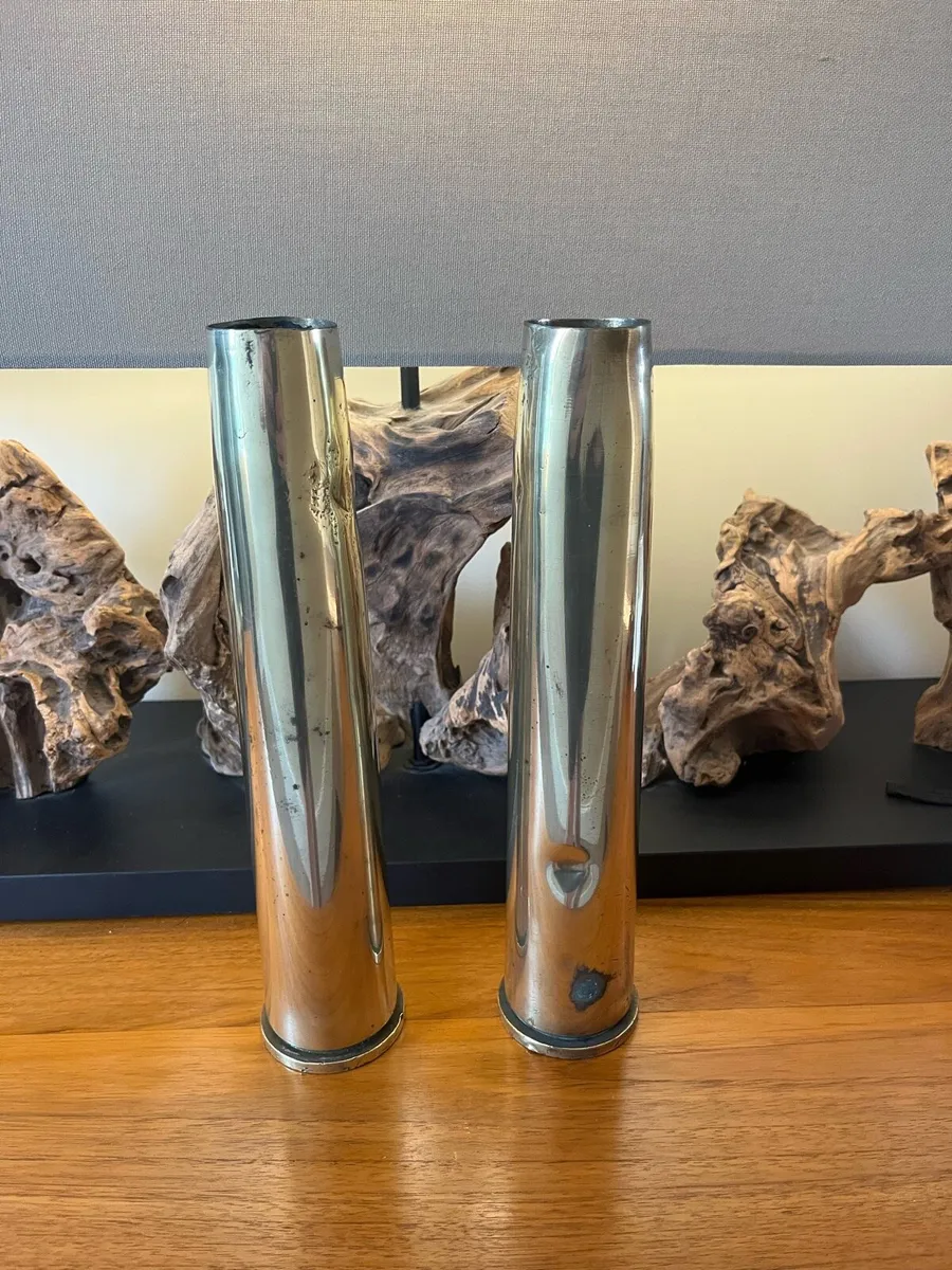 Vintage 40mm Brass Anti Aircraft Gun Shells - Image 4