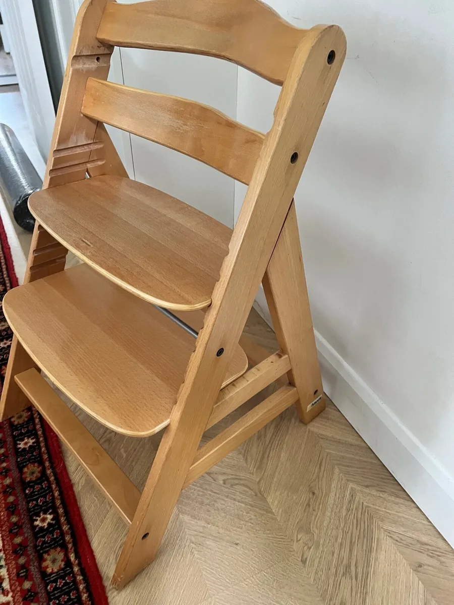 Hauck Adjustable Wooden High Chair – Excellent Con - Image 2