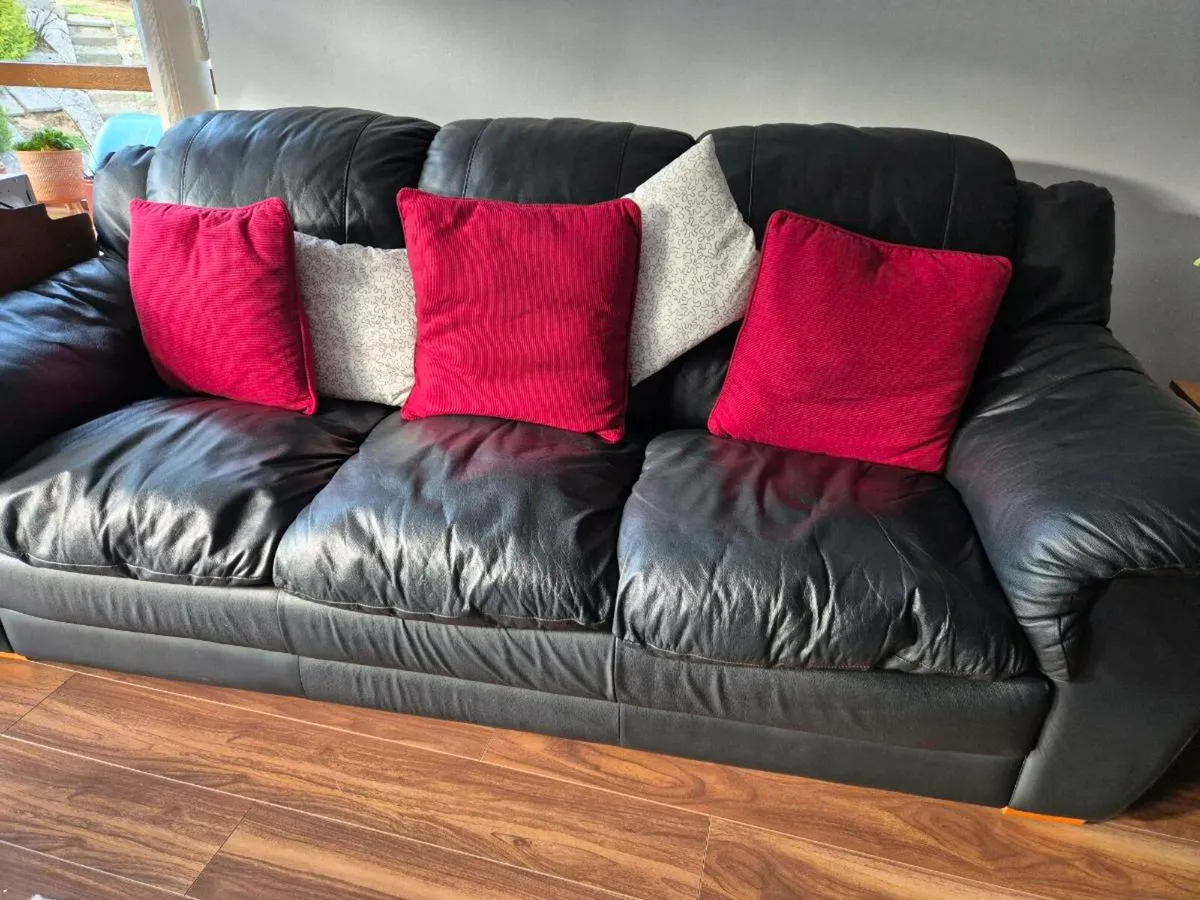 Italian Leather Suite of Furniture - Image 1