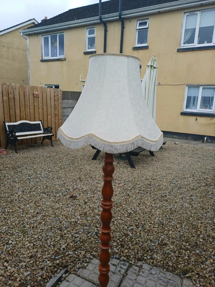 Vintage Bobbin Turned Floor Lamp - Image 3