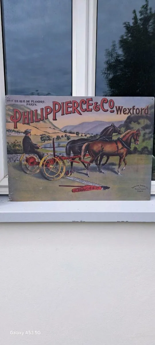 Large  pierce metal sign