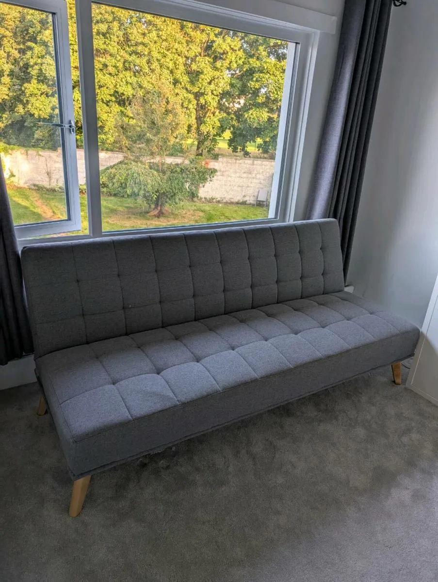 Studio Grey Fabric 3 Seater Sofa Bed - Image 2