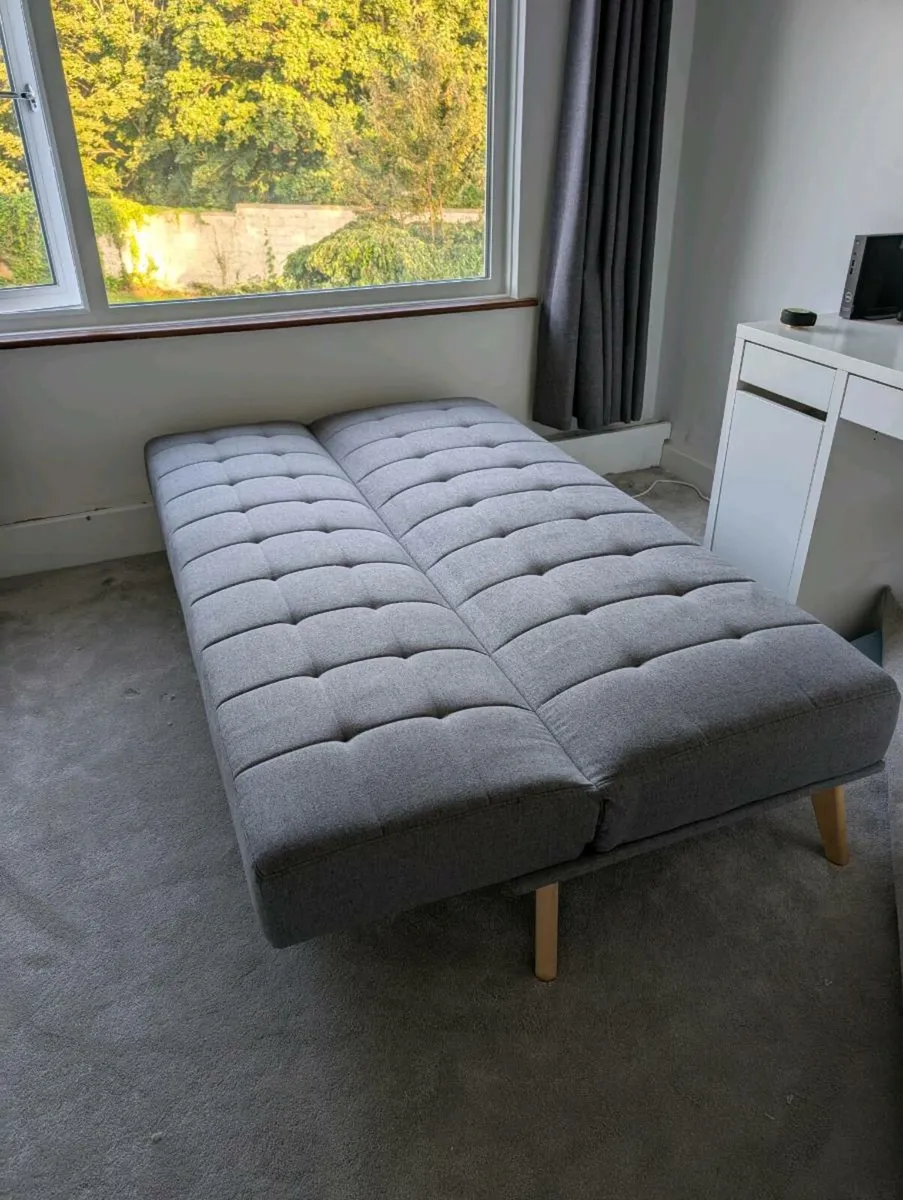 Studio Grey Fabric 3 Seater Sofa Bed - Image 3