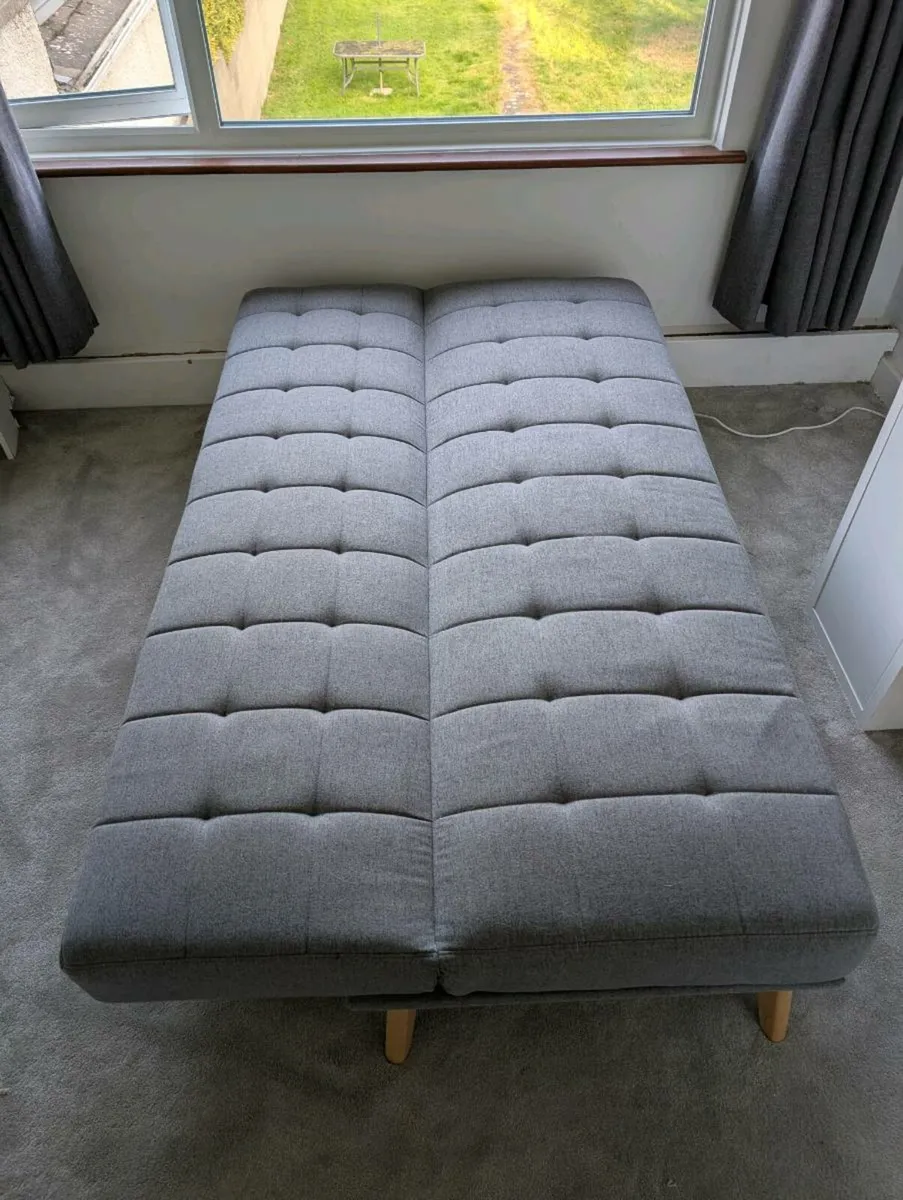 Studio Grey Fabric 3 Seater Sofa Bed - Image 4