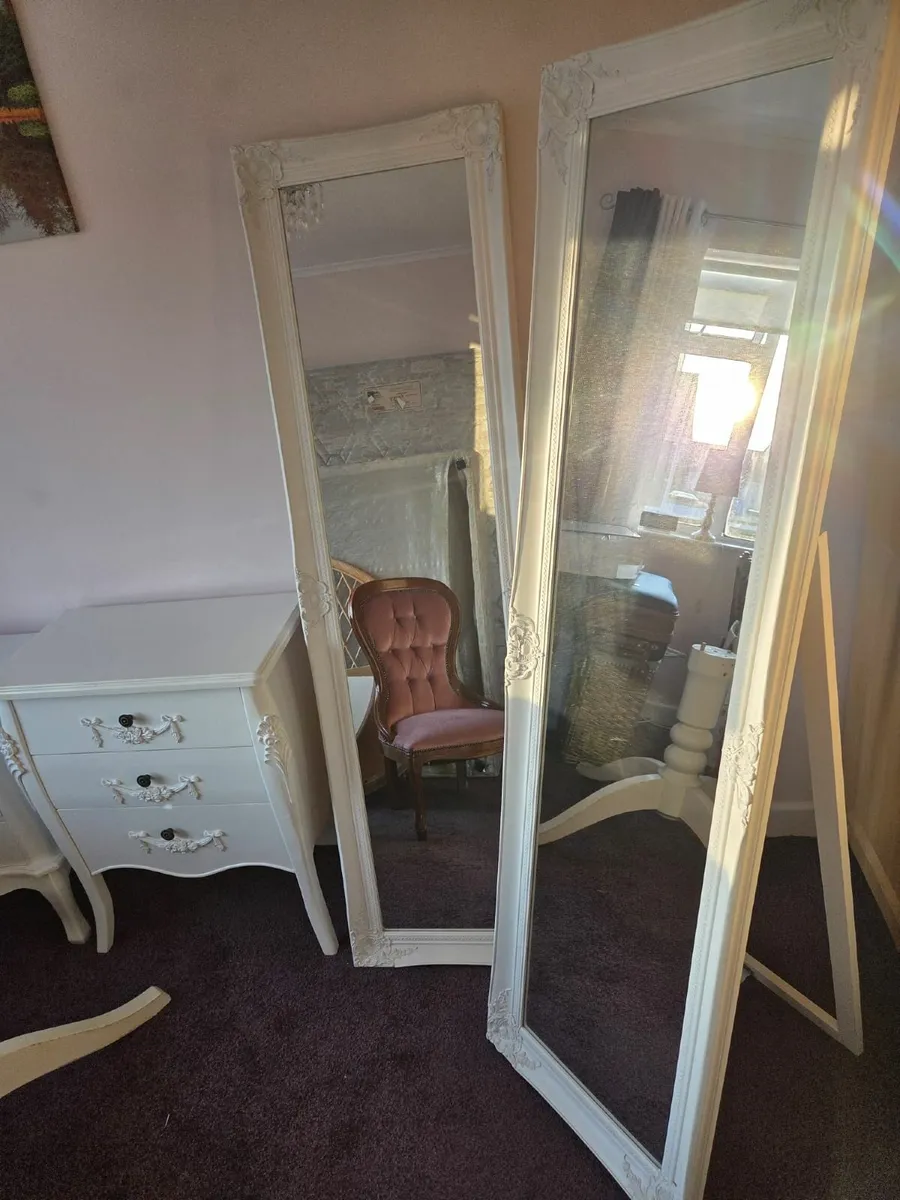 Drawers, Bedside Table and Two Mirrors - Image 1