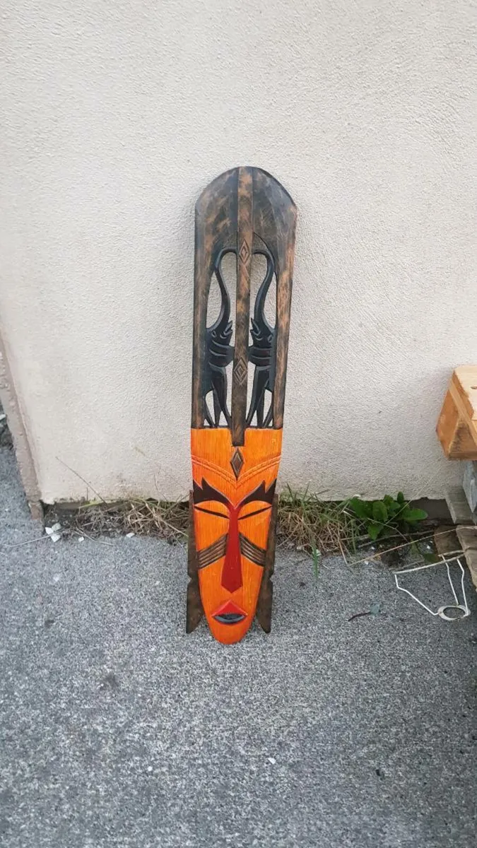 100cm african wall decoration in wood