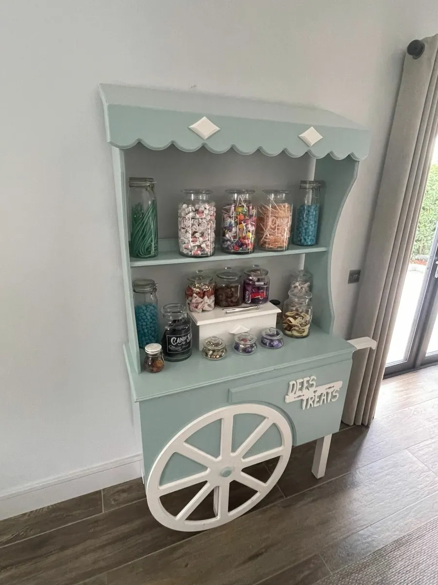 Wooden Sweet Cart  – Ideal for Weddings & events - Image 1