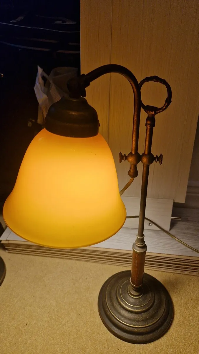 Bronze Banker Lamps - Image 1