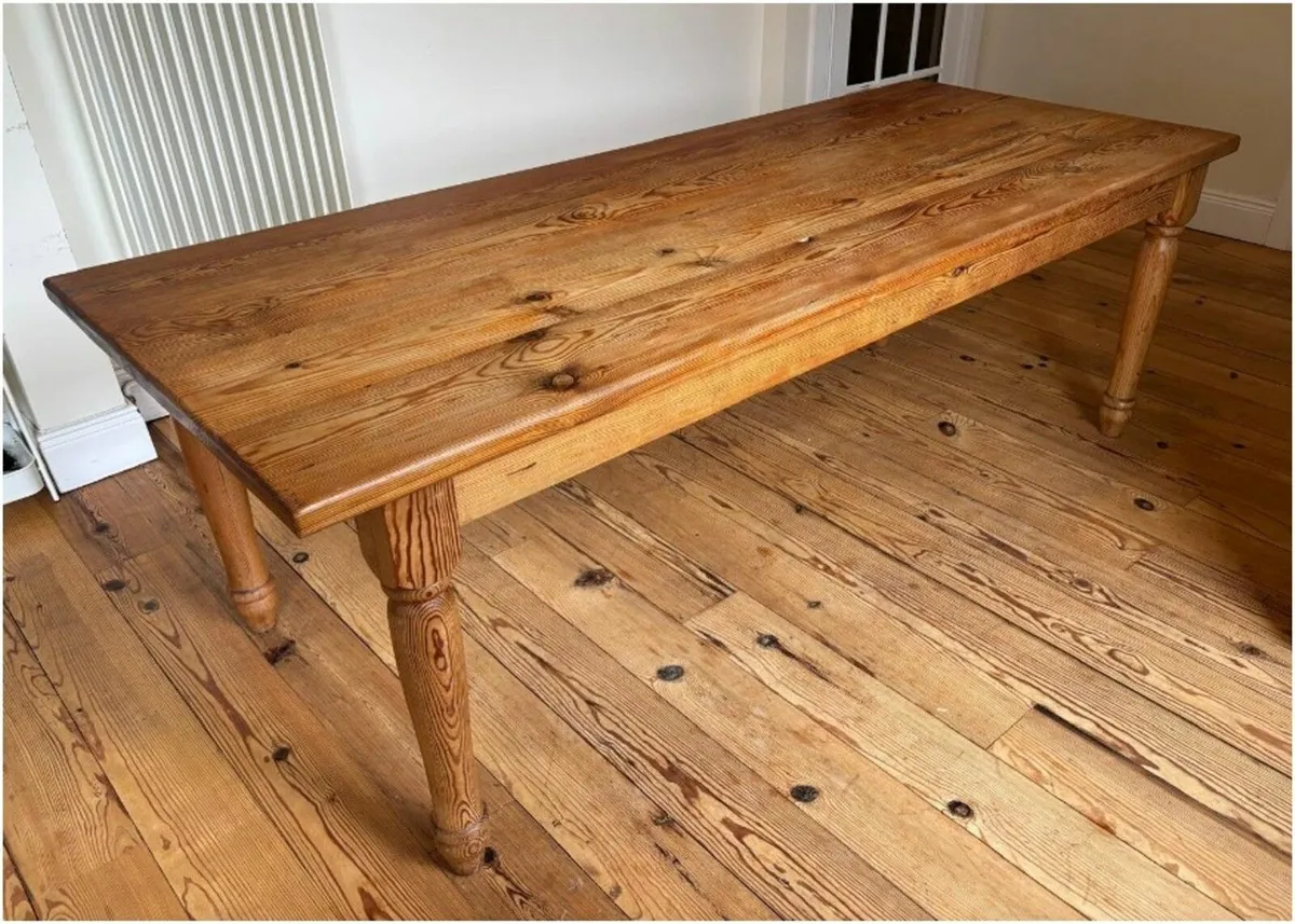 Bespoke Solid Pine Farmhouse Dining Table - Image 1