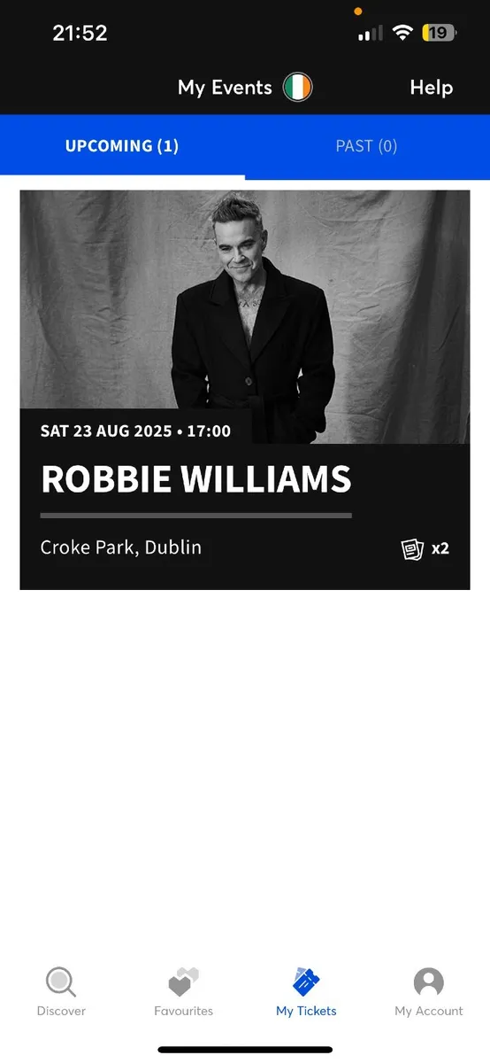Robbie william tickets