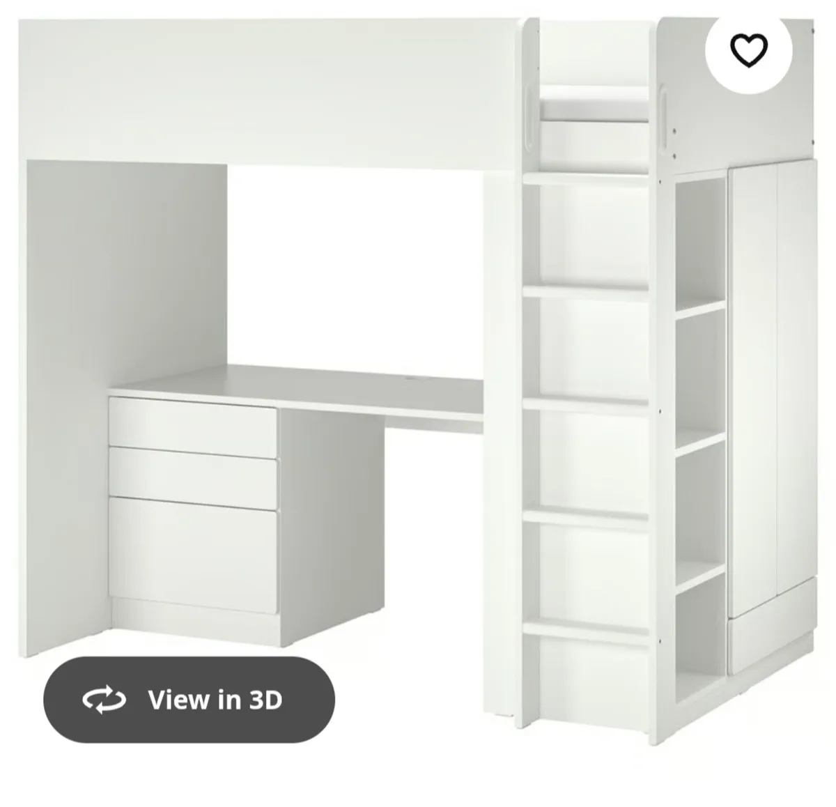 Loft beds with desk & storage - Image 1