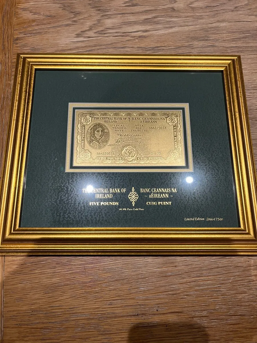 Gold plated five pound note - Image 3