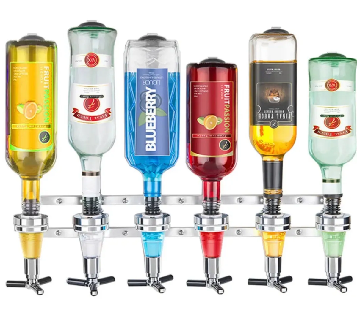 NEW 6 Bottle Wall Mounted Optic Dispenser Home Bar - Image 2