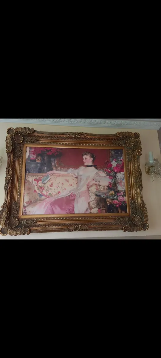 Very large classical picture in antique frame - Image 1