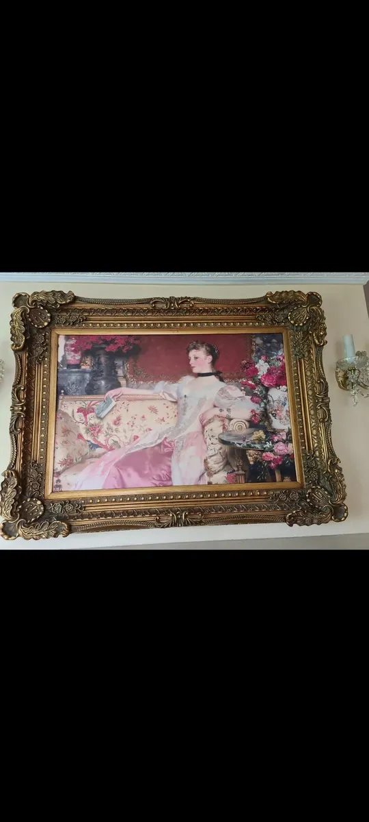 Very large classical picture in antique frame - Image 2