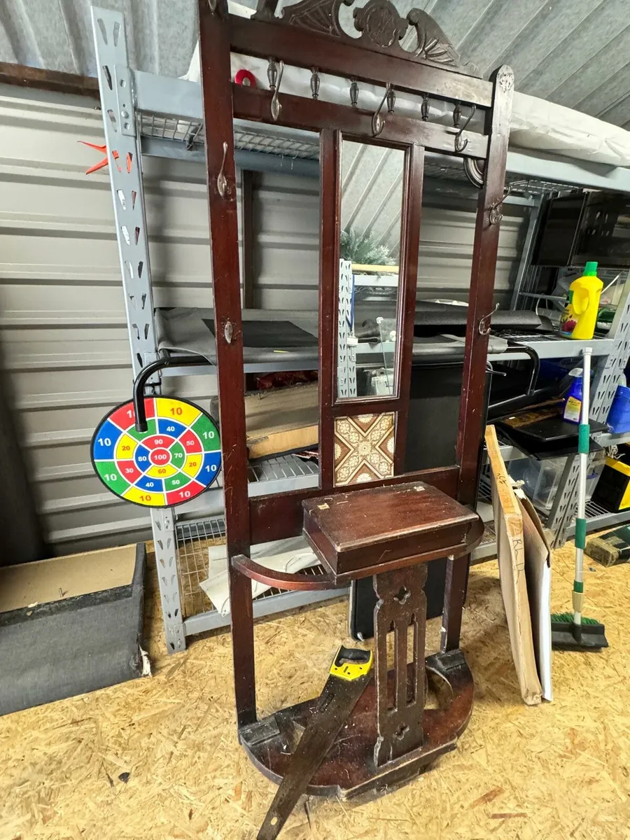 Antique Hall tree stand - Image 2