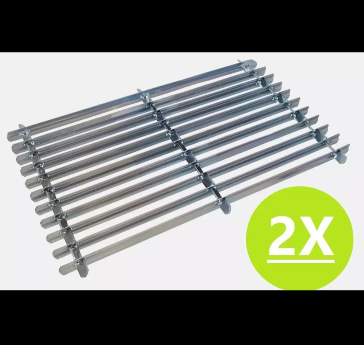 2 x NEW Metal Door Mats Galvanised Steel - Image 2