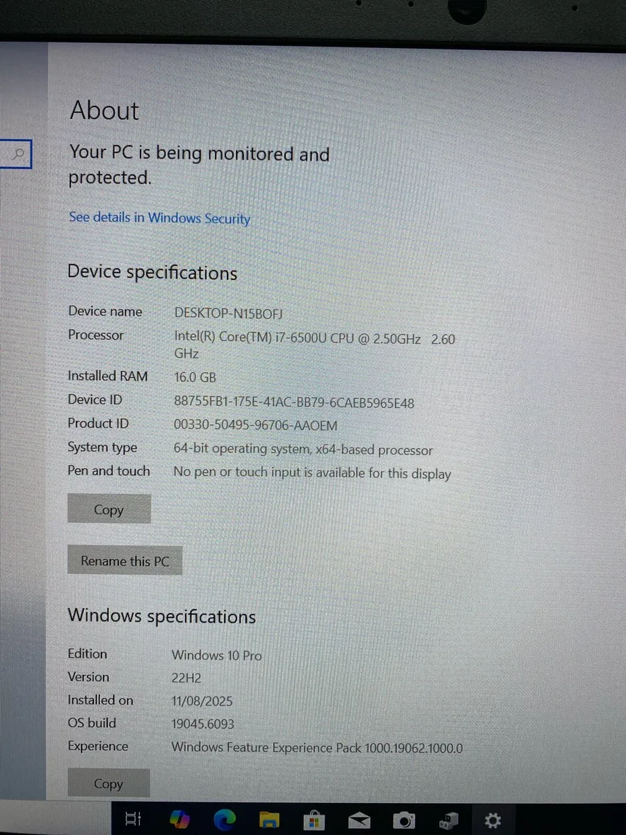 6 x Toshiba i7 pro 16-256 with 2gb graphic - Image 4