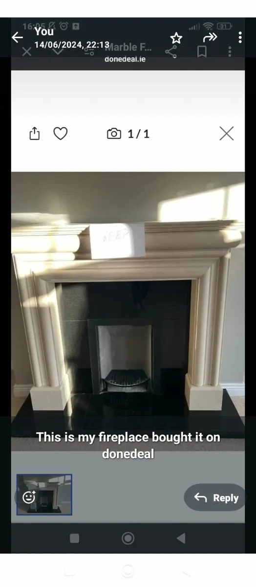 Marble fireplace surround - Image 2