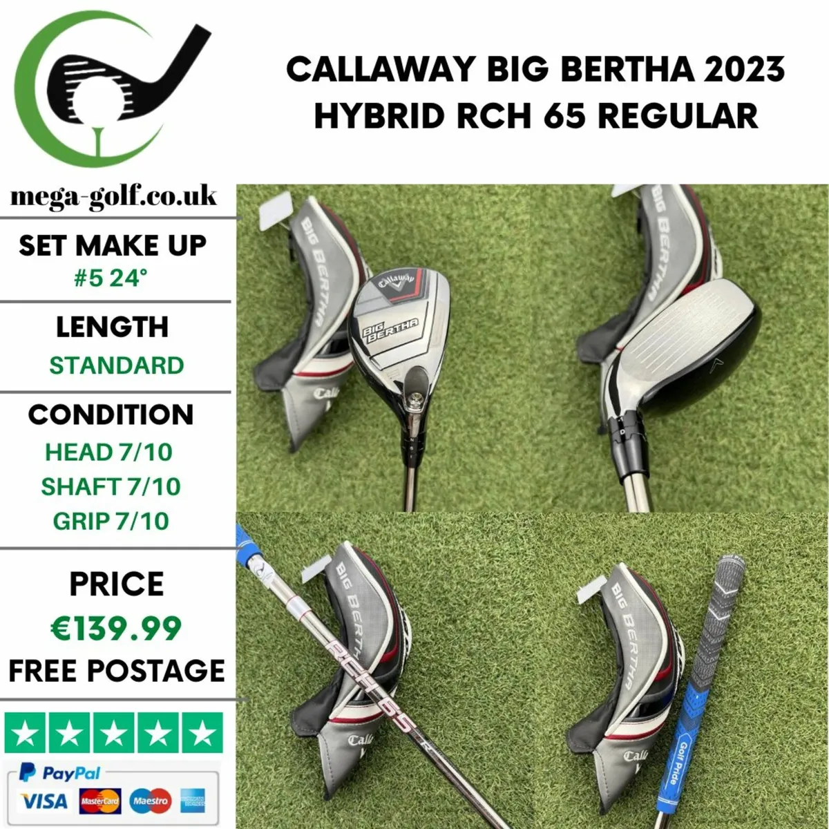 CALLAWAY BIG BERTHA 2023 HYBRID / #5 24° / REGULAR - Image 1
