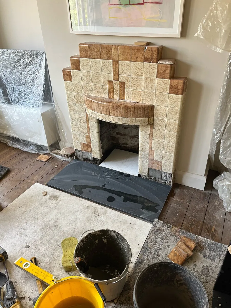 Black granite stove base for woodburner - Image 3