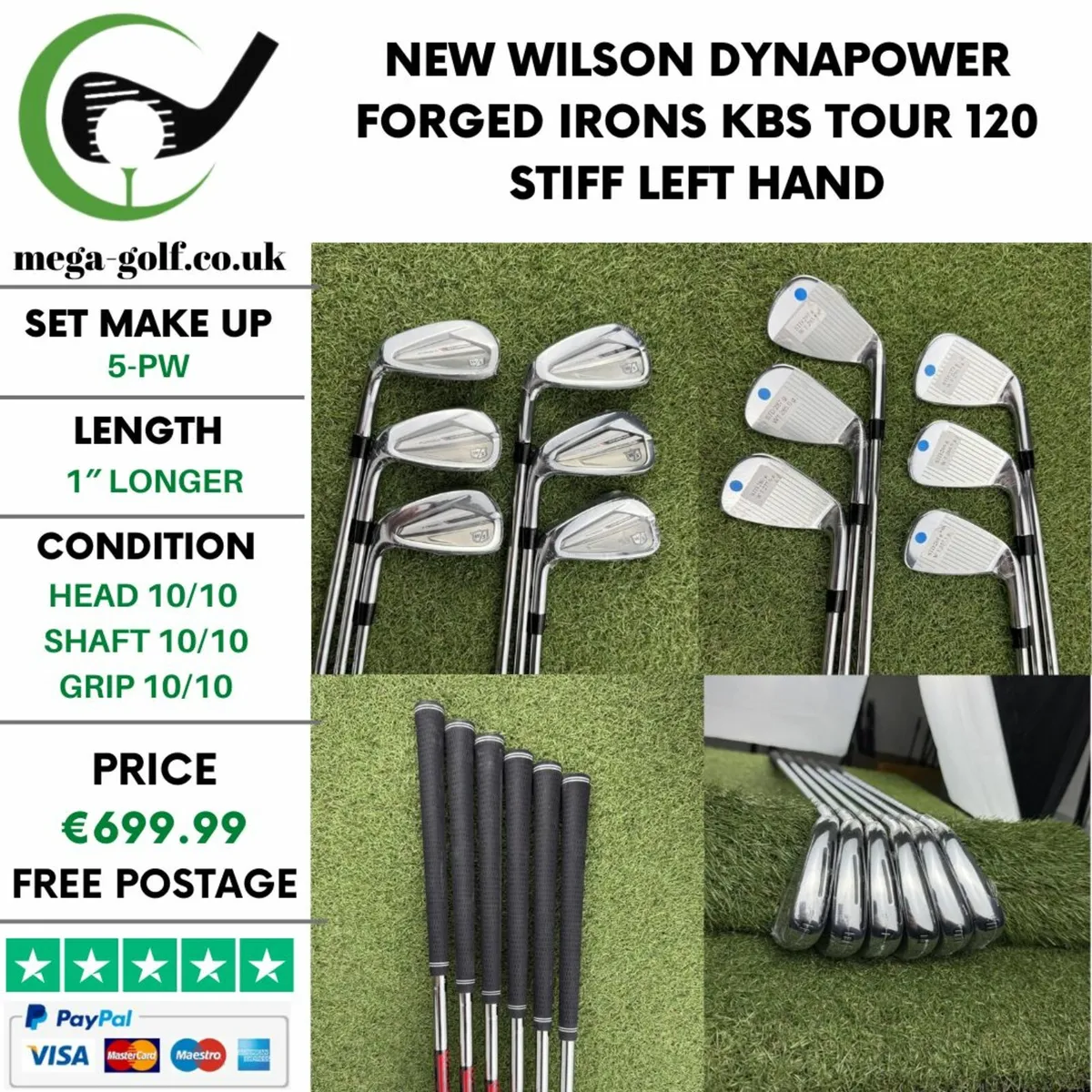 NEW WILSON DYNAPOWER FORGED IRONS / 5-PW / STIFF - Image 1