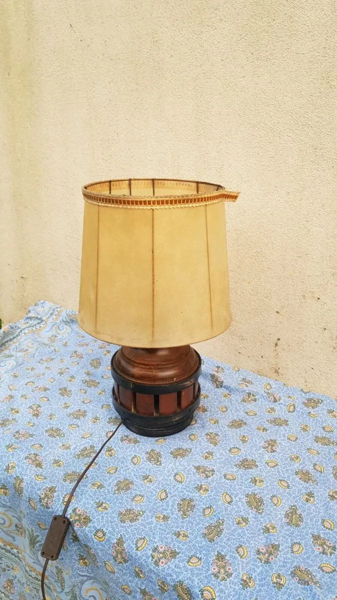 Wood and metal table lamp postage possible