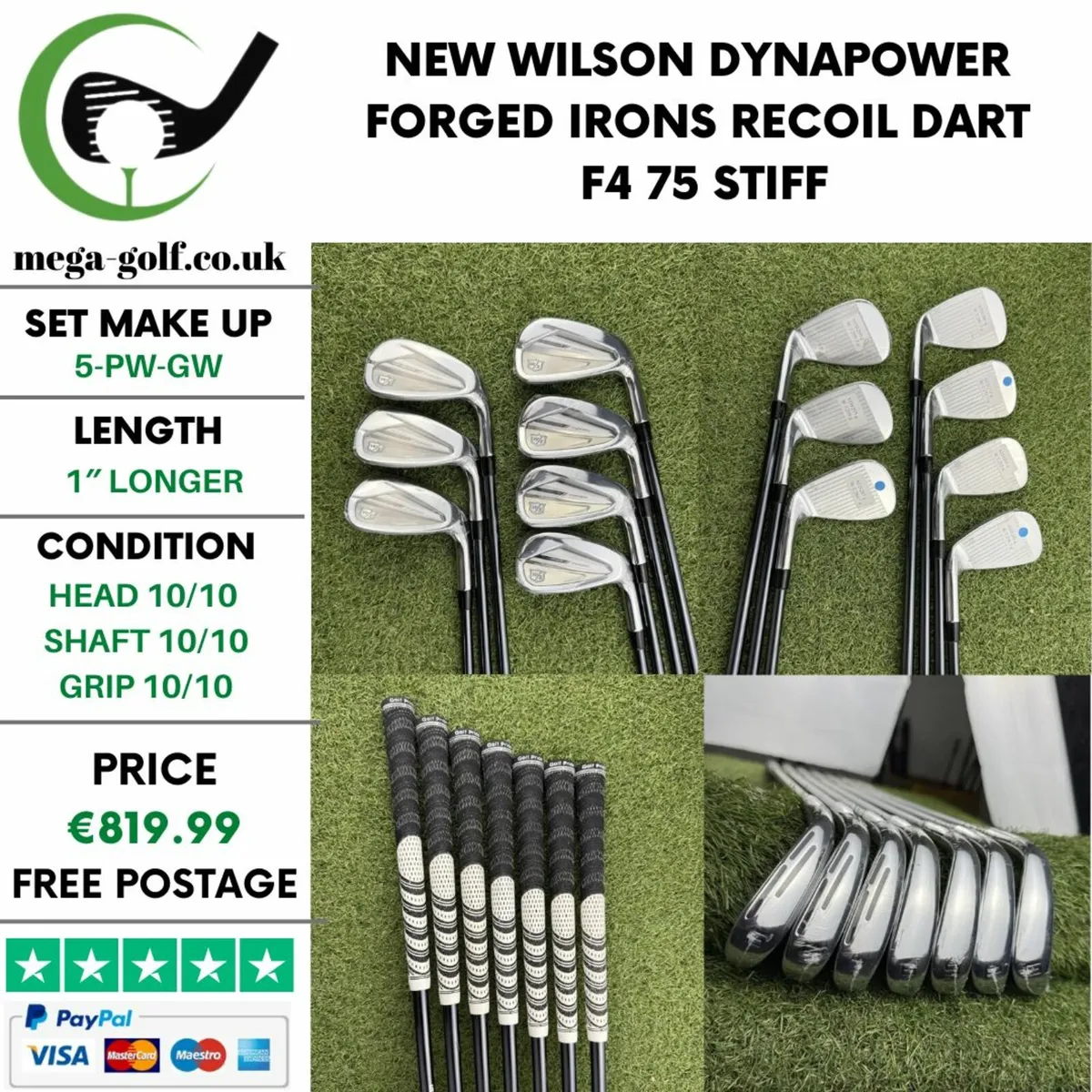 NEW WILSON DYNAPOWER FORGED IRONS / 5-PW-GW /STIFF - Image 1