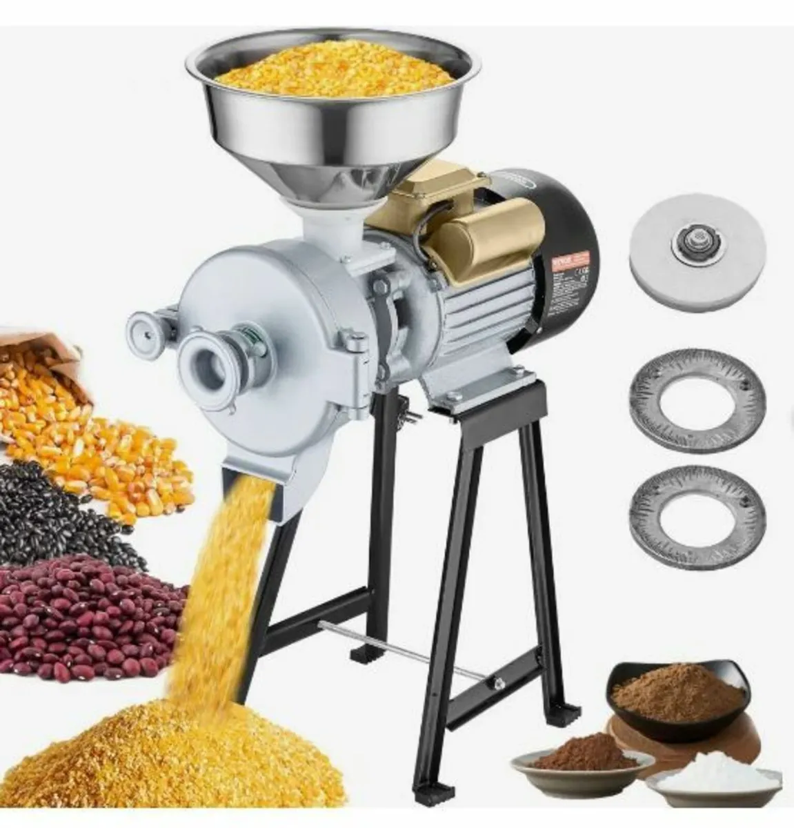 3000W Electric Grain Grinder Corn Wheat Flour - Image 1