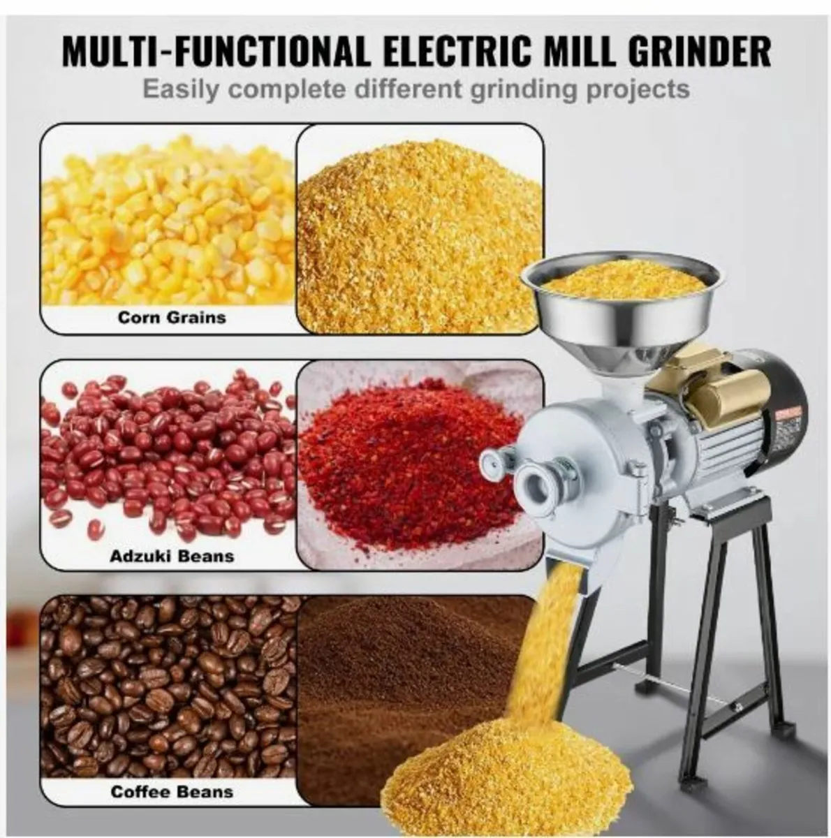 3000W Electric Grain Grinder Corn Wheat Flour - Image 4