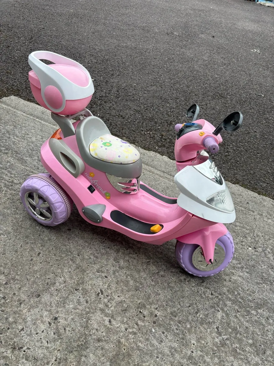 Kids Pink Electric Skooter 6V - Image 1