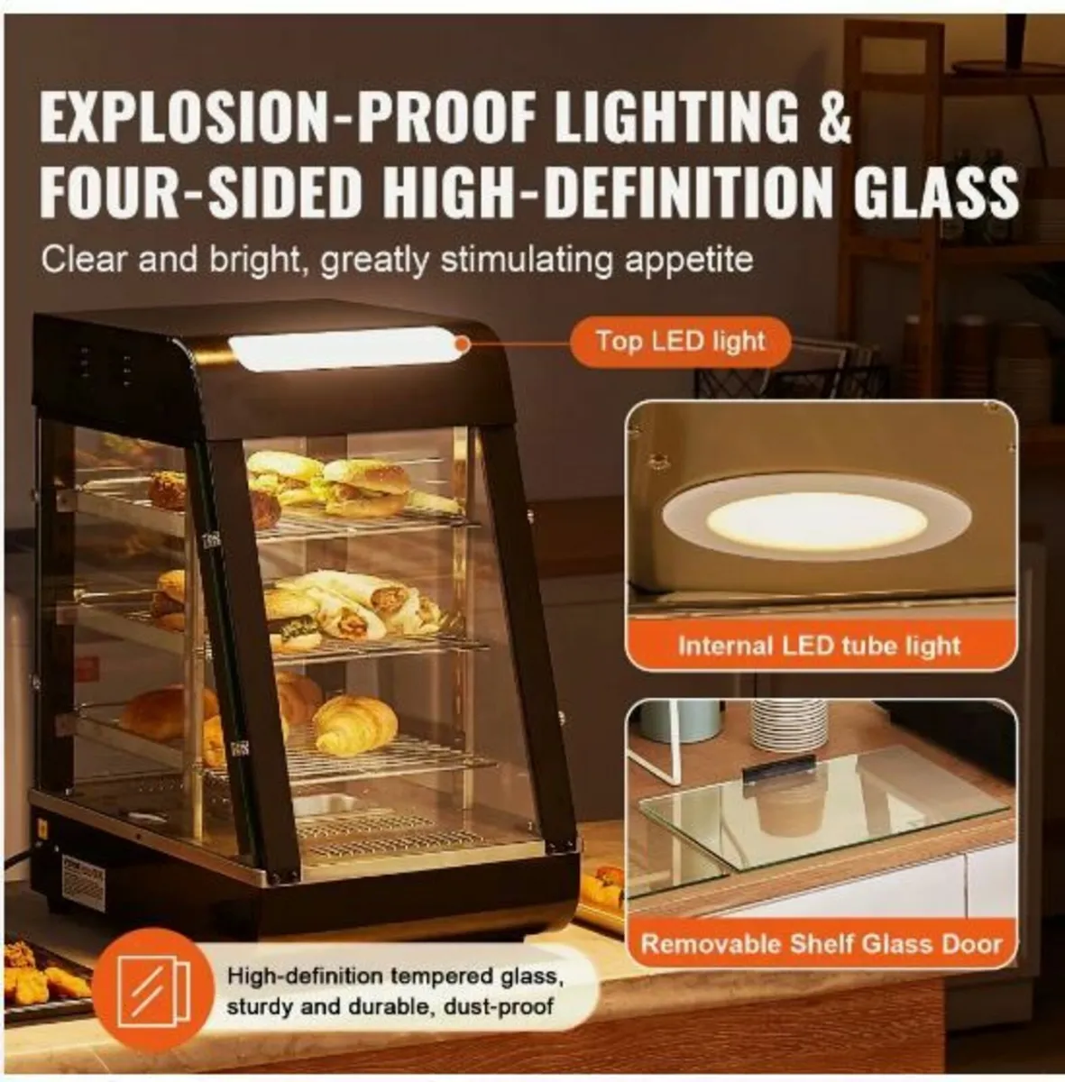 3-Tier Commercial Food Warmer Display - Image 4