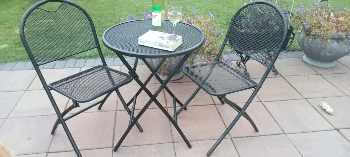 Patio set black metal - Image 1