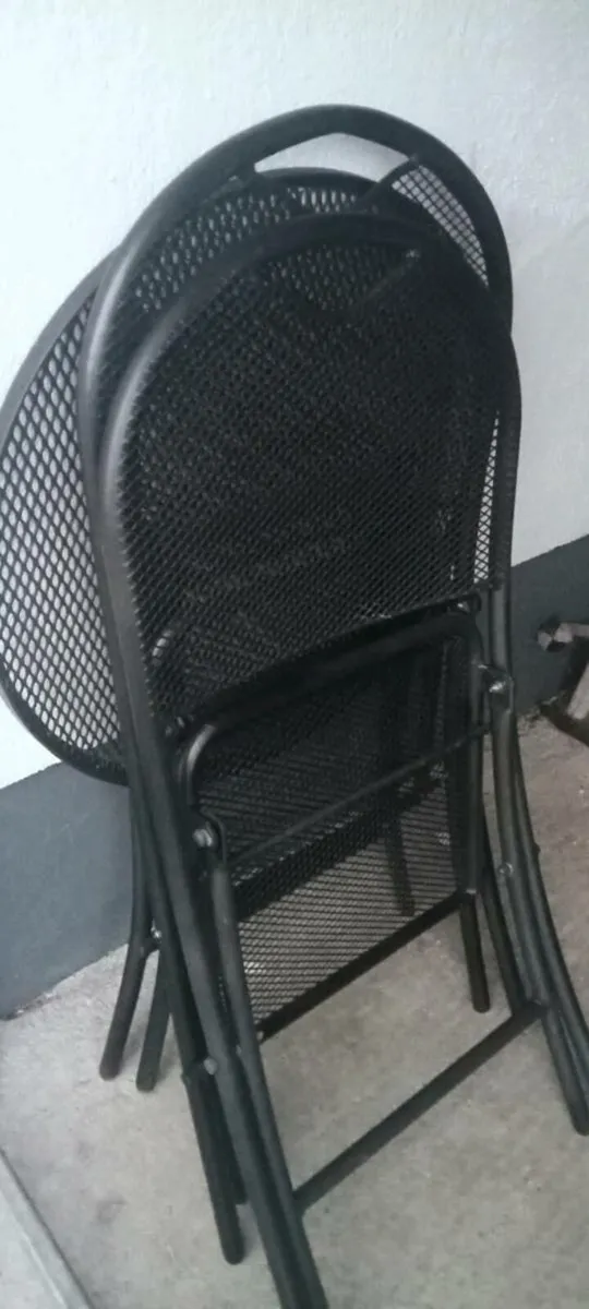 Patio set black metal - Image 4