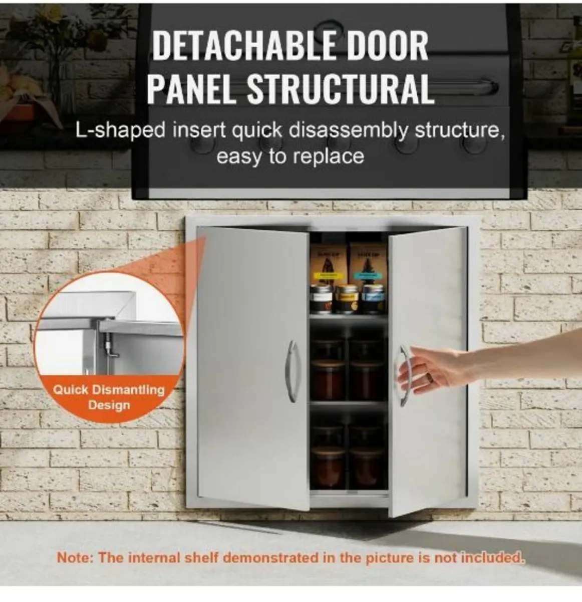 BBQ Access Door, 790x790 mm Double Outdoor - Image 2