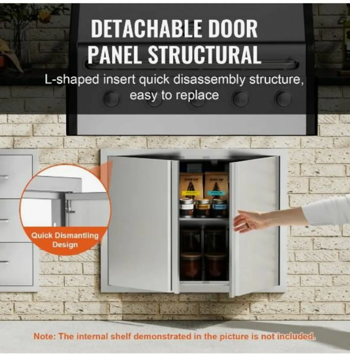 BBQ Access Door, 787x609 mm Double Outdoor - Image 4