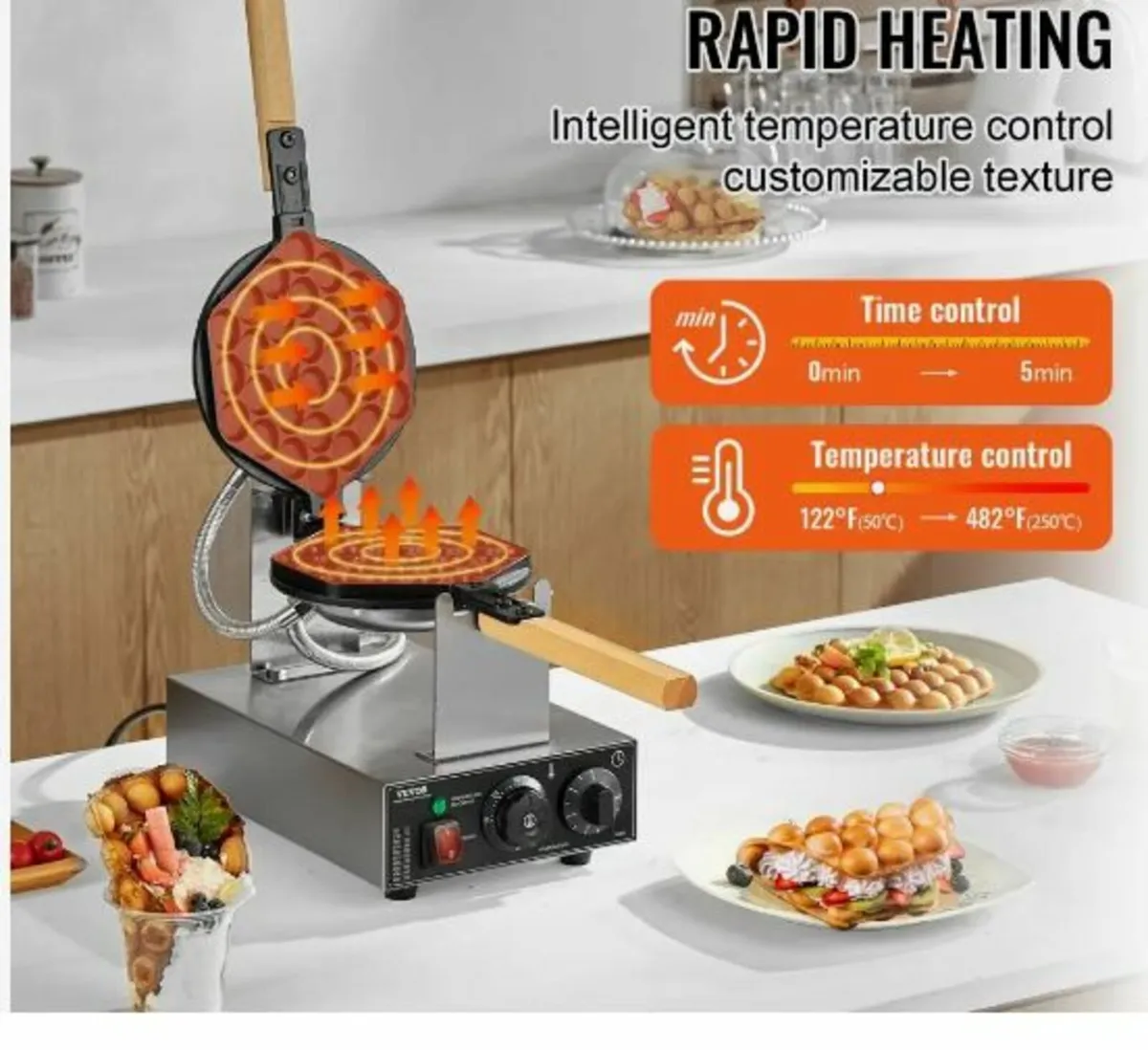 Commercial Bubble Waffle Maker Egg Pancake - Image 2